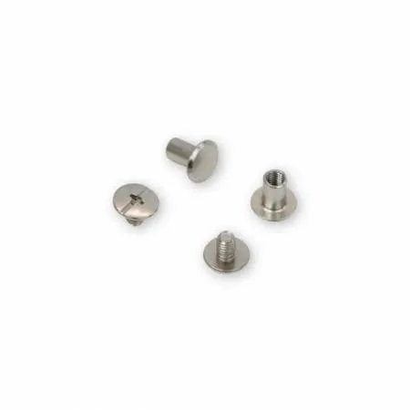 12 Medium Chicago Screws 8mm Nickel - Sallie Tomato