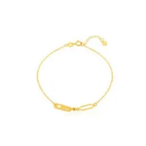 14K Gold Love Link Bracelet