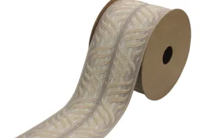 2.67" Leaf Trim Tape, Upholstery Trim, Fabric Trimmings, Drapery Banding Trim Tape, Jacquard Ribbon, curtain trim ideas 214 V2