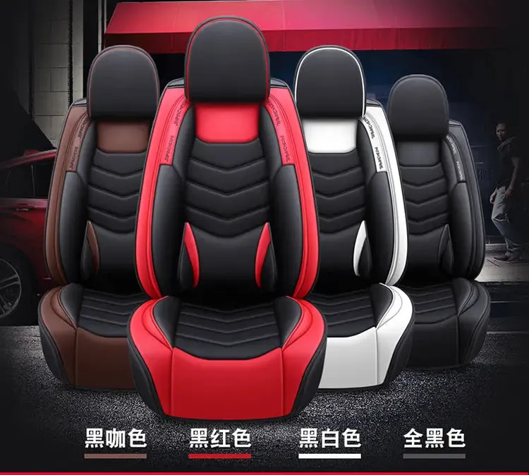 3D Seats Car Covers Automobiles Seat Covers Protector  PU Leather Front and Rear Full Set Universal Car Seat Cover