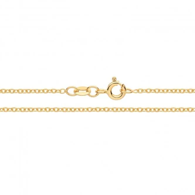 9ct Yellow Gold Paperclip Chain Necklace CH567