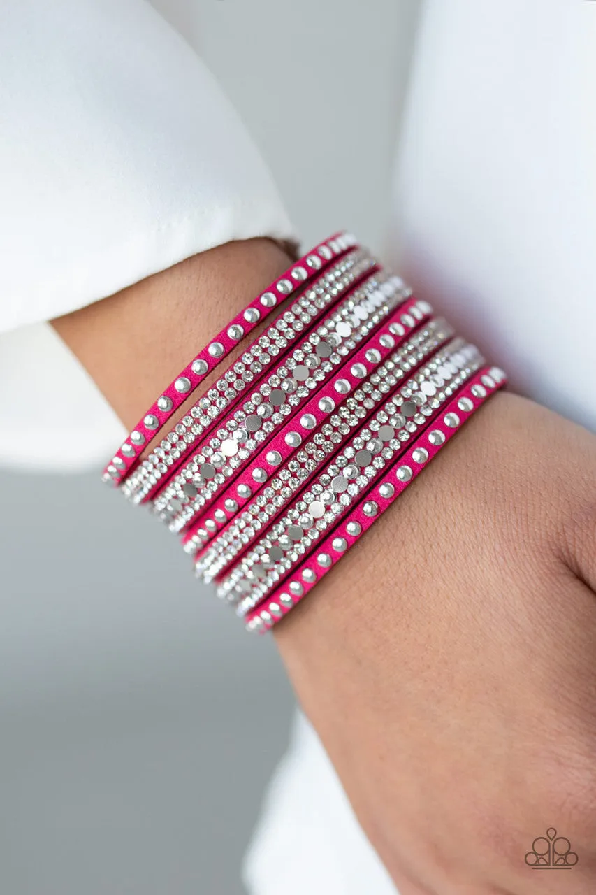 All Hustle and Hairspray Pink Paparazzi Bracelet