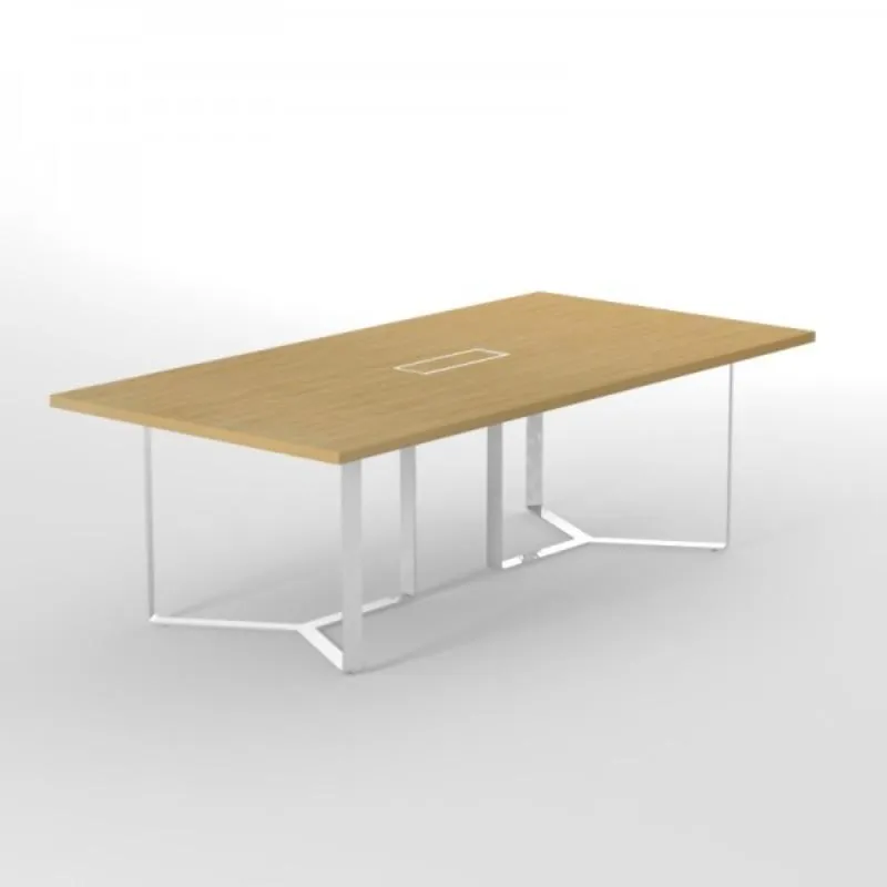 Alpine Stylish Metal Frame Executive Round Meeting Table