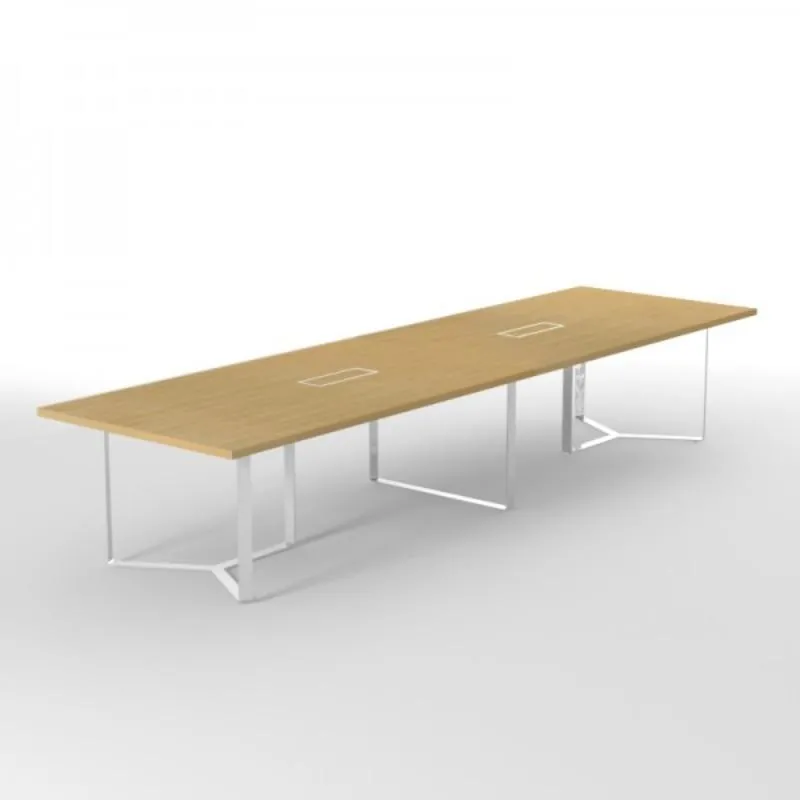 Alpine Stylish Metal Frame Executive Round Meeting Table