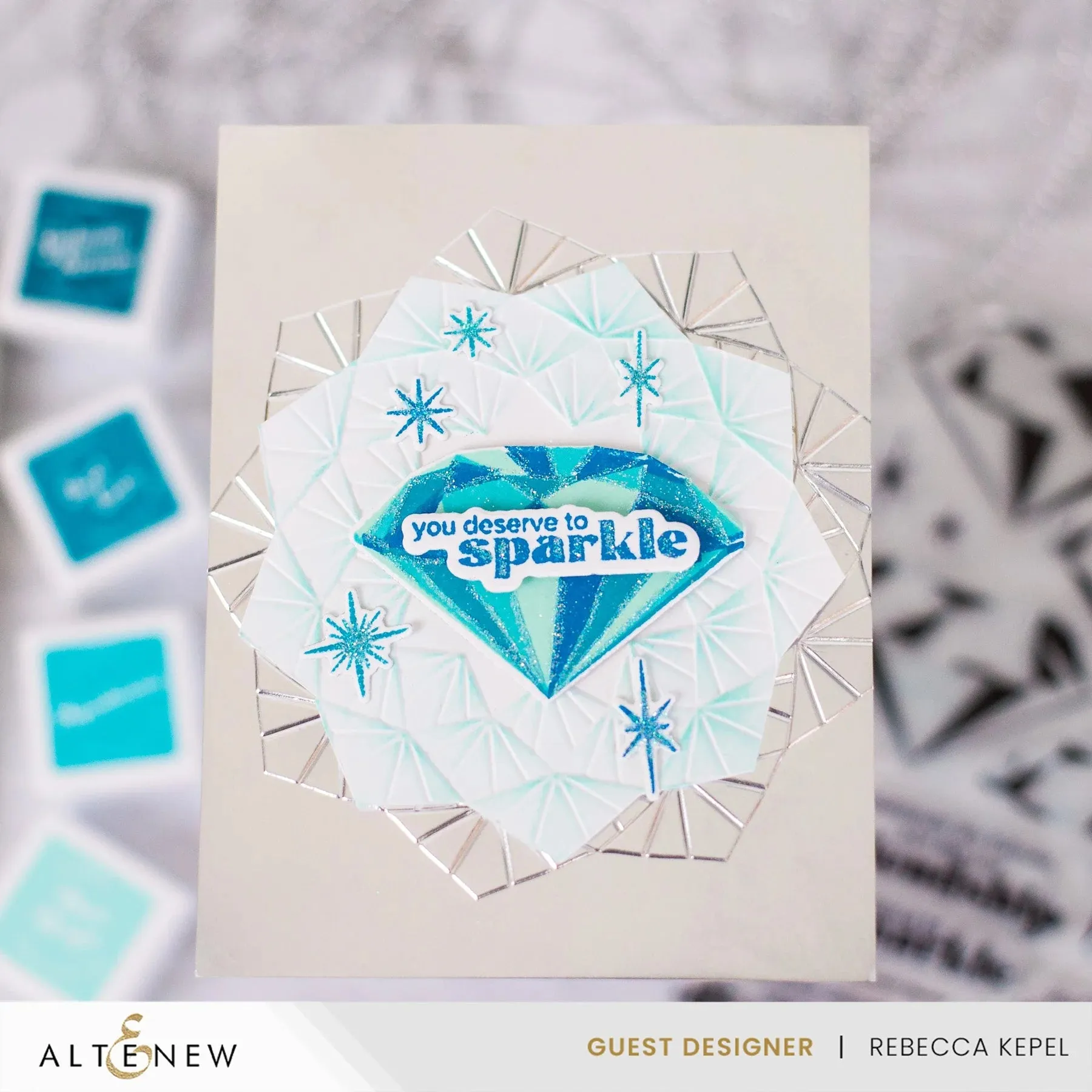 Altenew Faceted Frame Geometric 3D Embossing Folder*