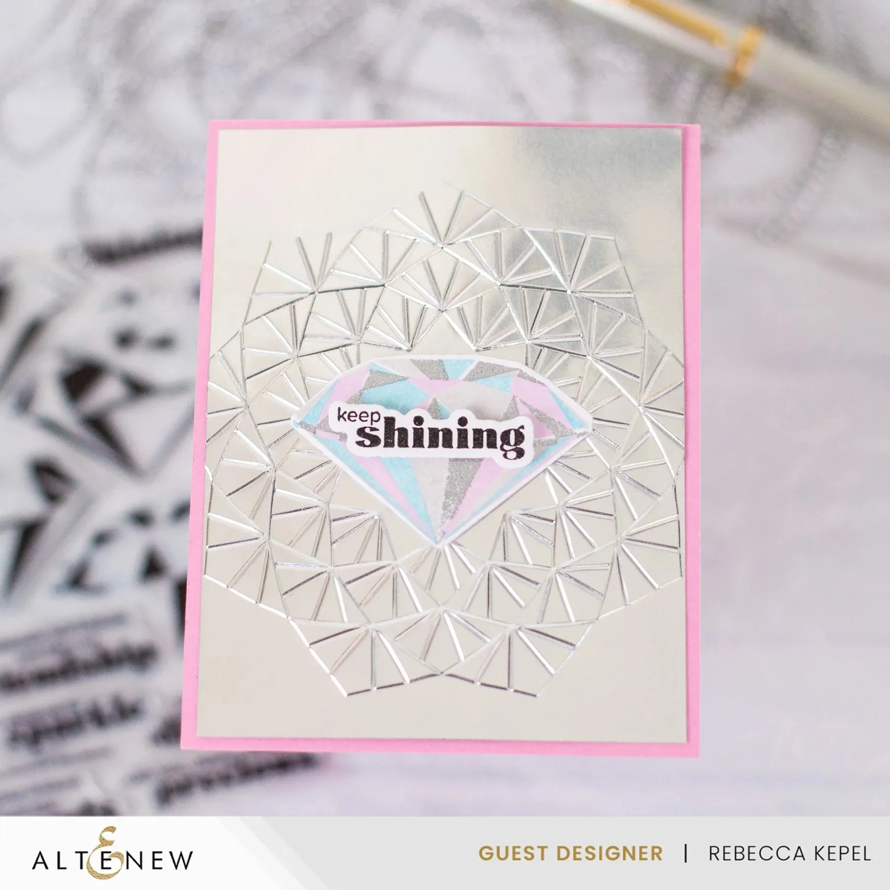 Altenew Faceted Frame Geometric 3D Embossing Folder*