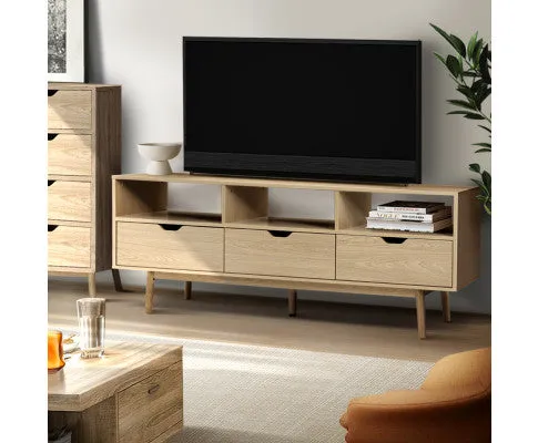 Artiss Wooden Scandinavian Entertainment Unit - Natural