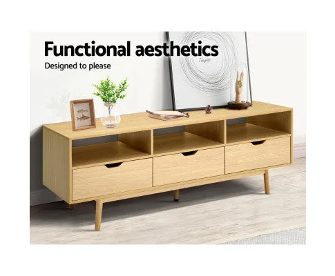 Artiss Wooden Scandinavian Entertainment Unit - Natural