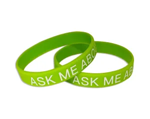 Ask Me My Pronouns Silicone Bracelets