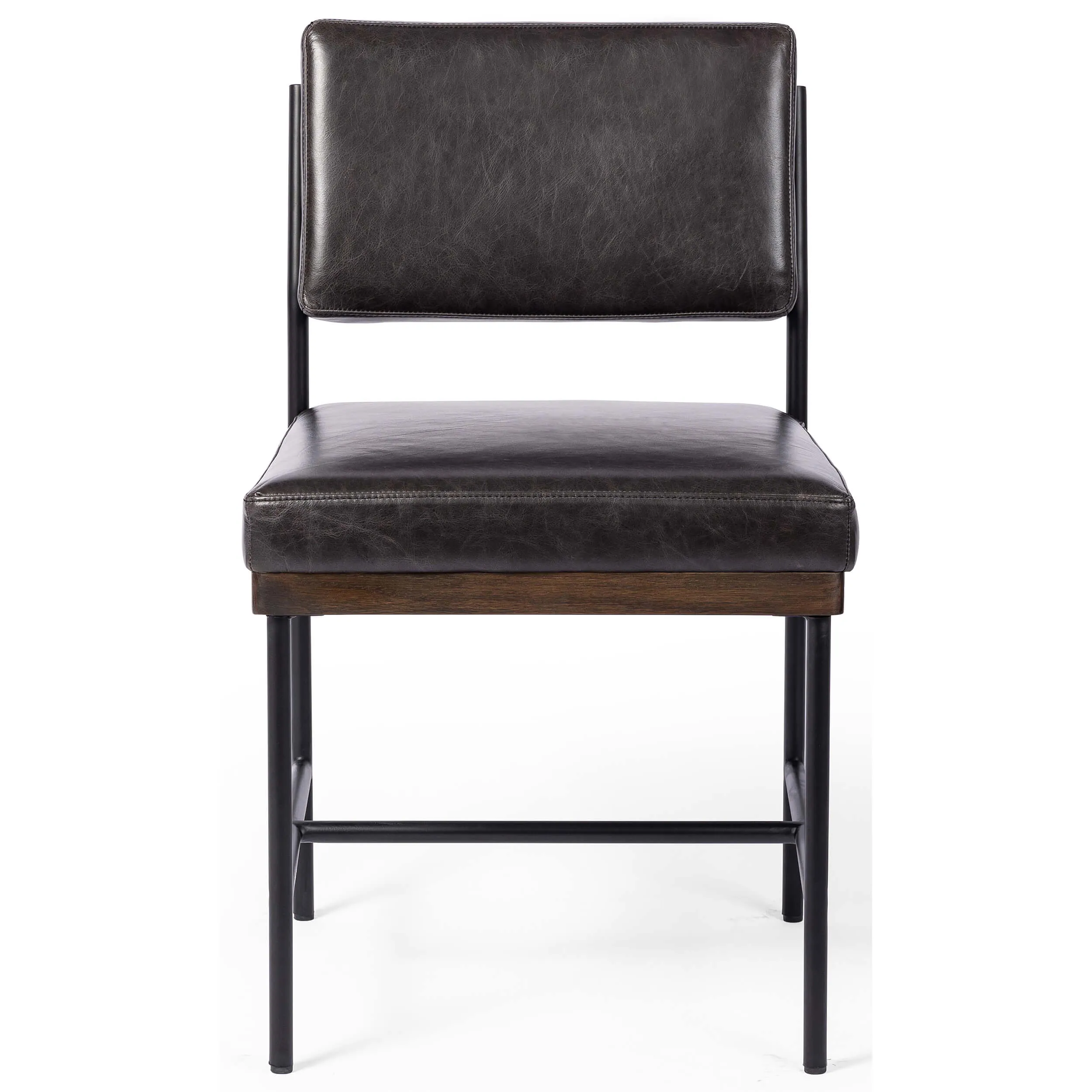 Benton Leather Dining Chair, Sonoma Black, Set of 2