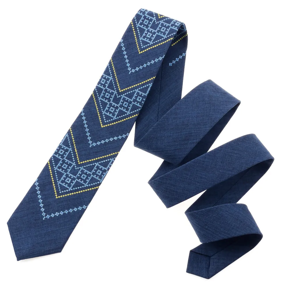 Blue and Yellow Necktie