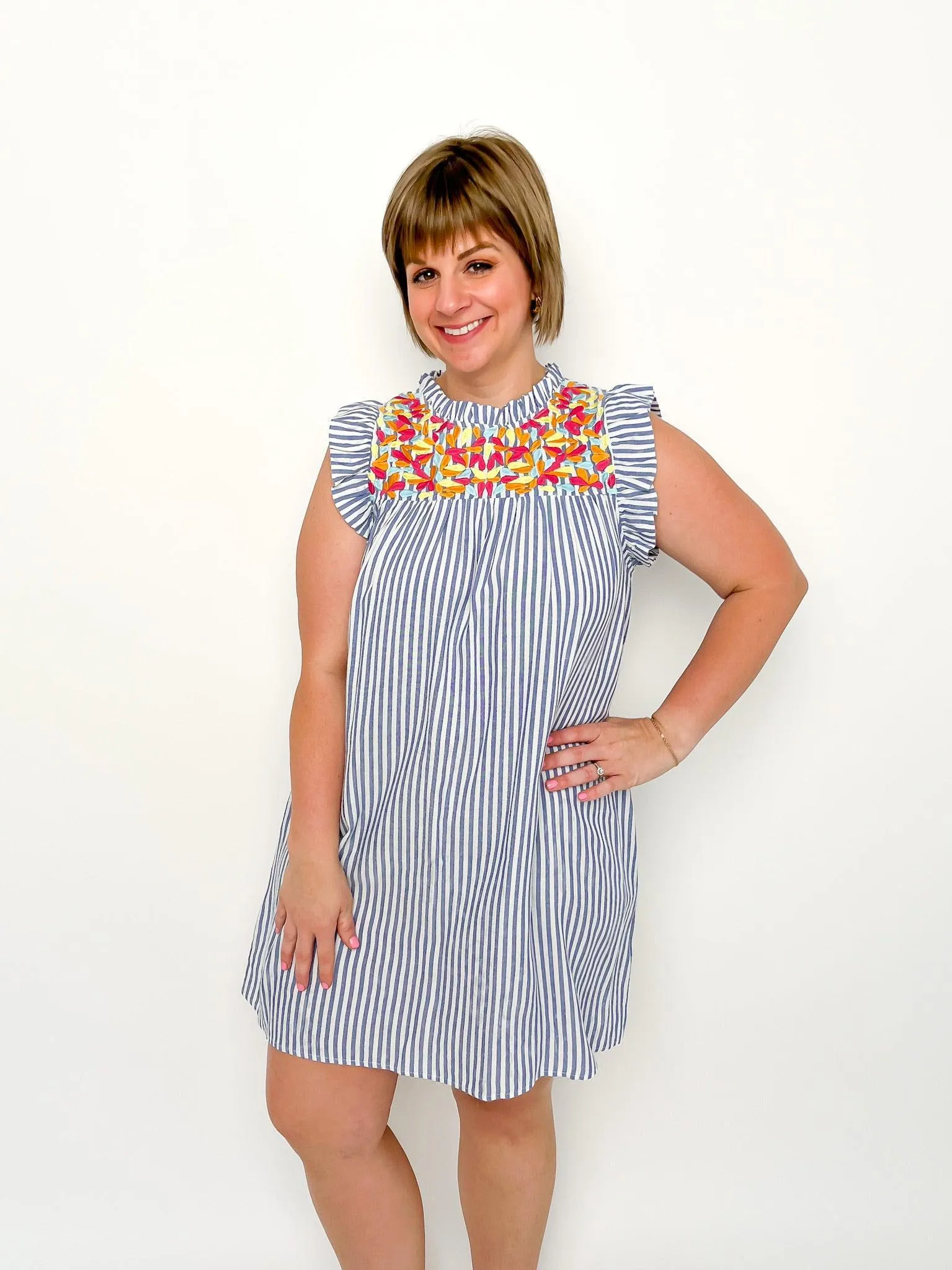 Blue Striped Dress