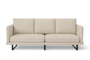 Calabria 3 Seater Sofa Cream Leather