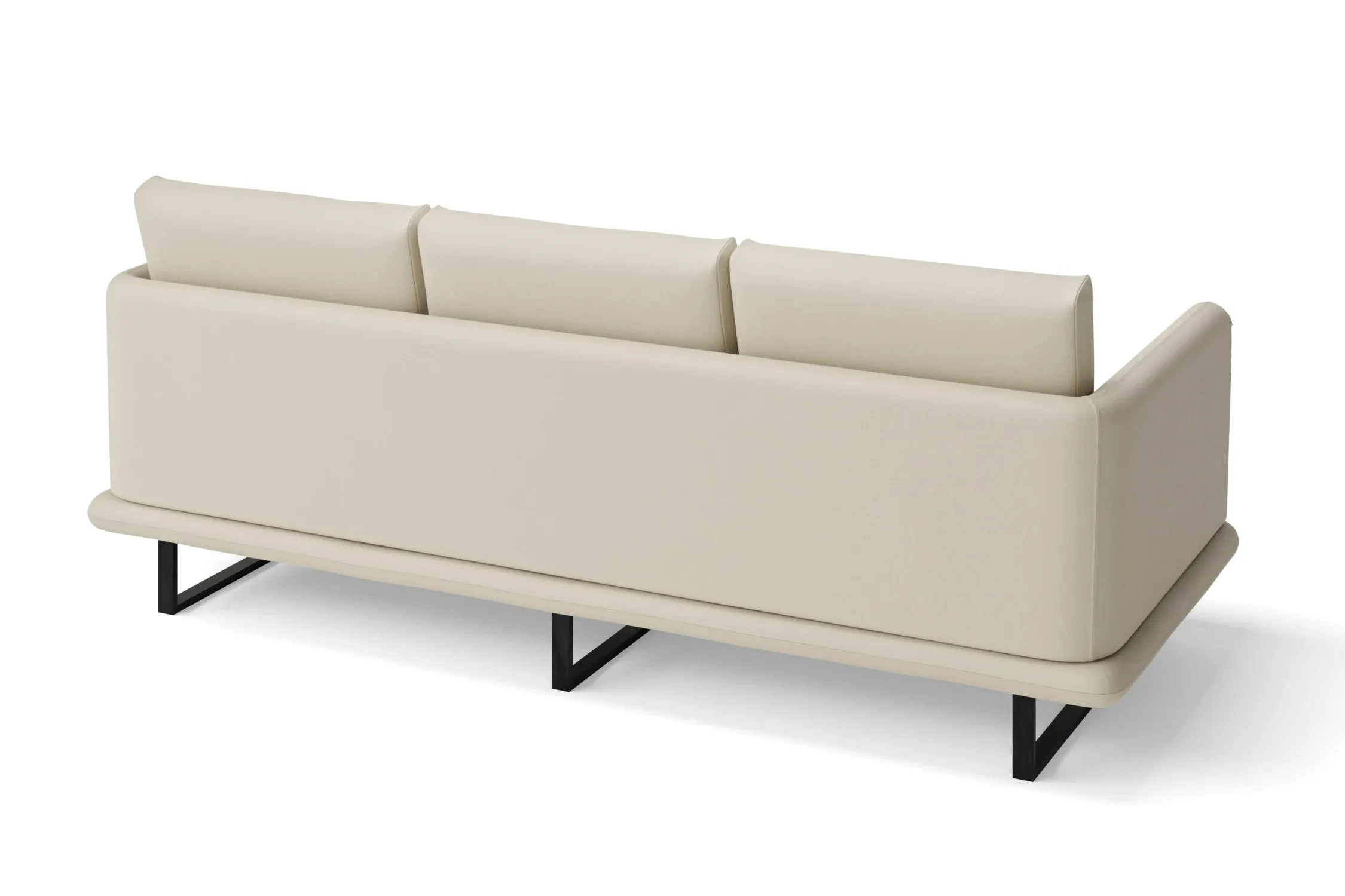 Calabria 3 Seater Sofa Cream Leather