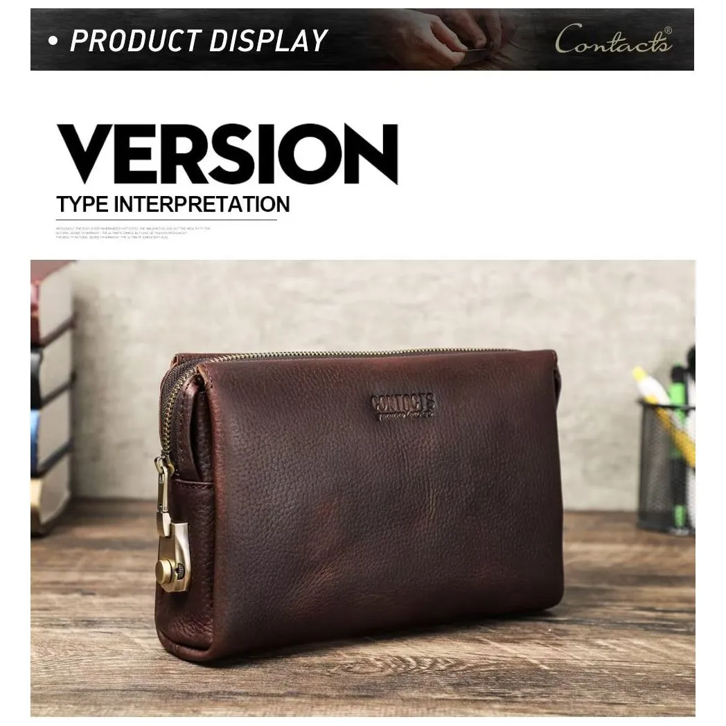 CowLuxe Stylish Leather Men's Organizer Bag