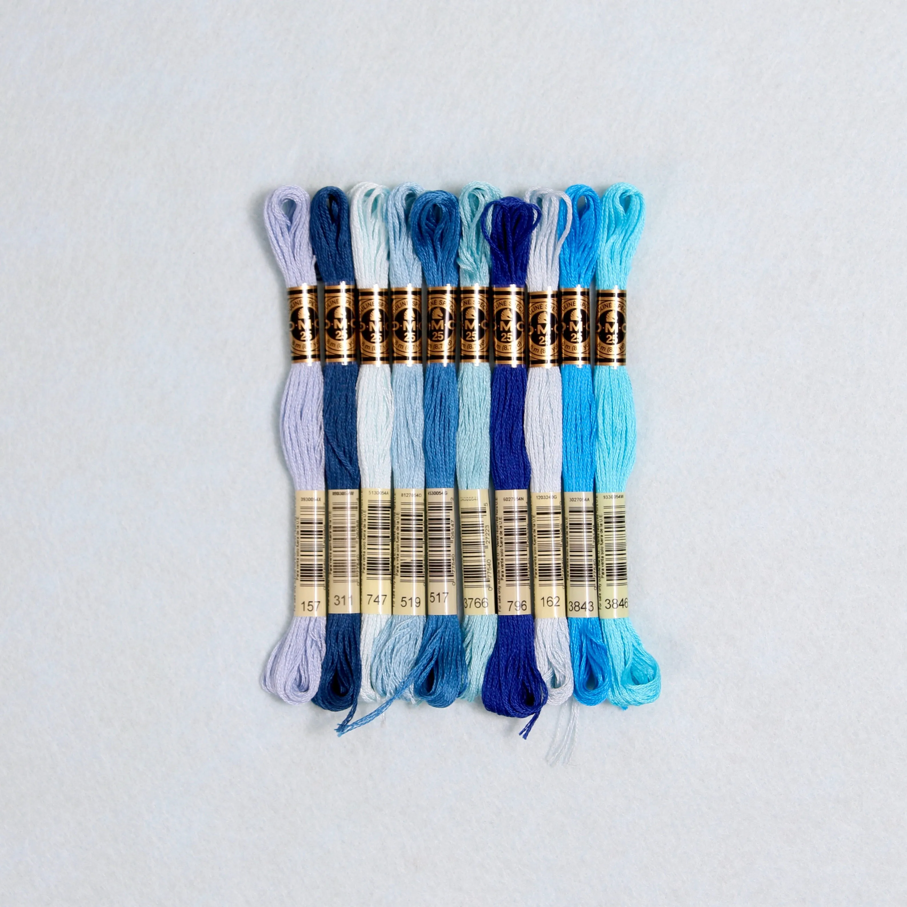 DMC Embroidery Floss, Blue Palette