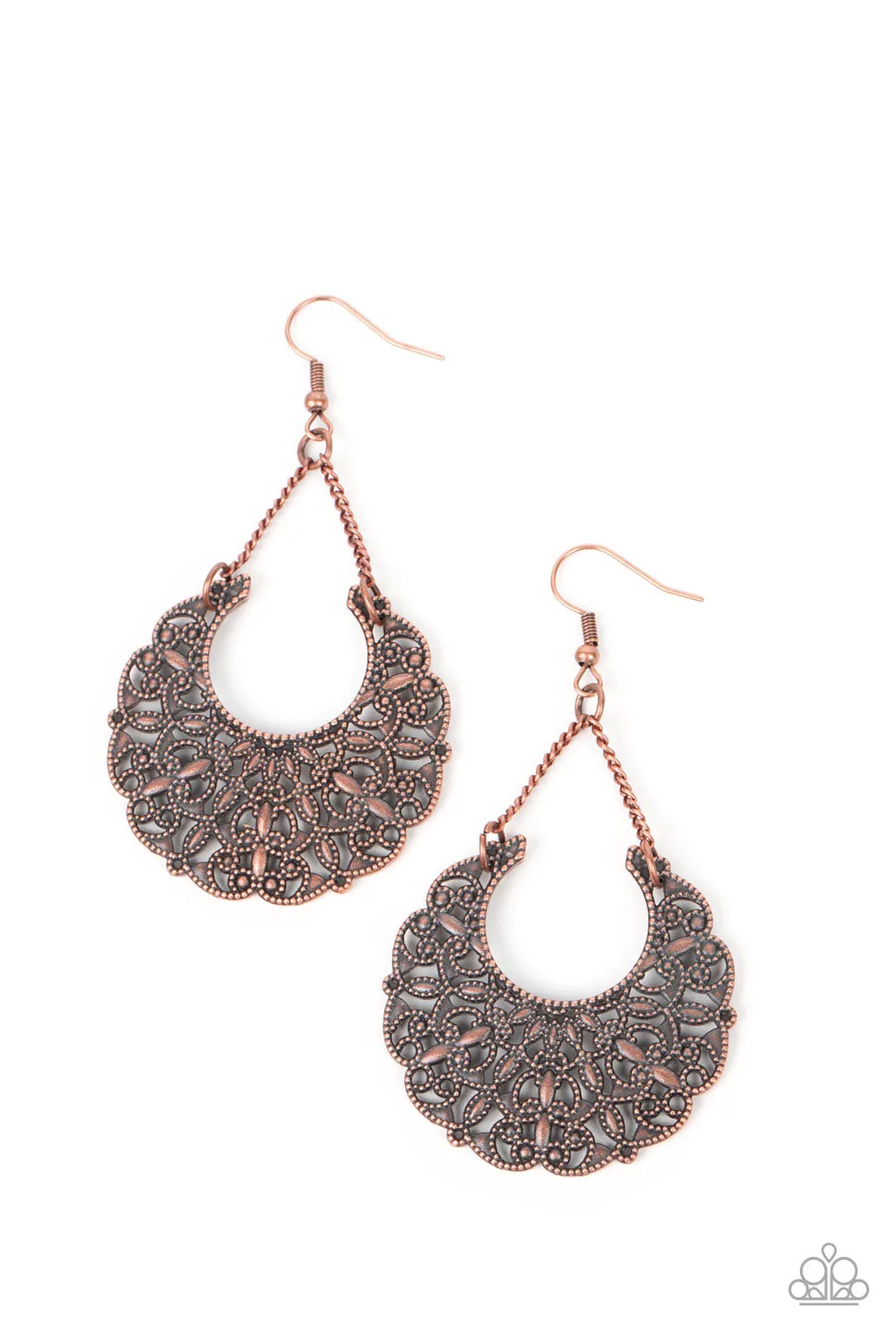 Earrings Country Cornucopia - Copper E440