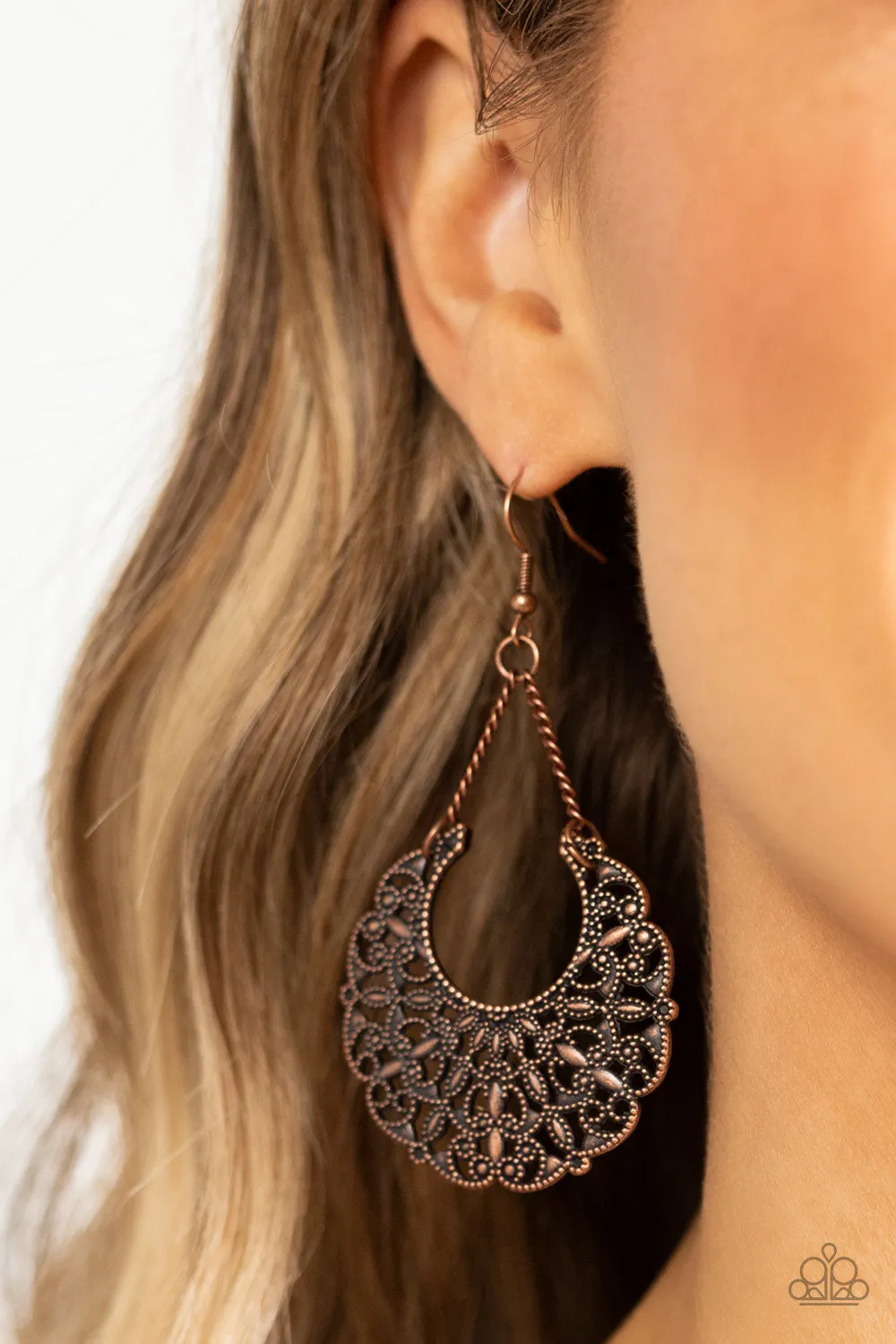 Earrings Country Cornucopia - Copper E440