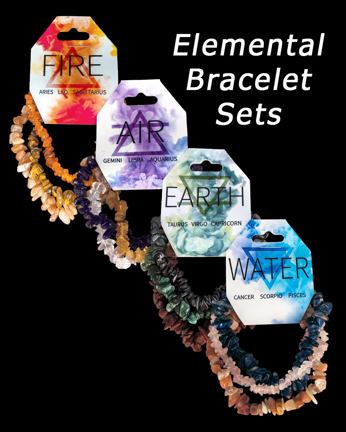 Element Bracelets - Water, Fire, Air, and Earth