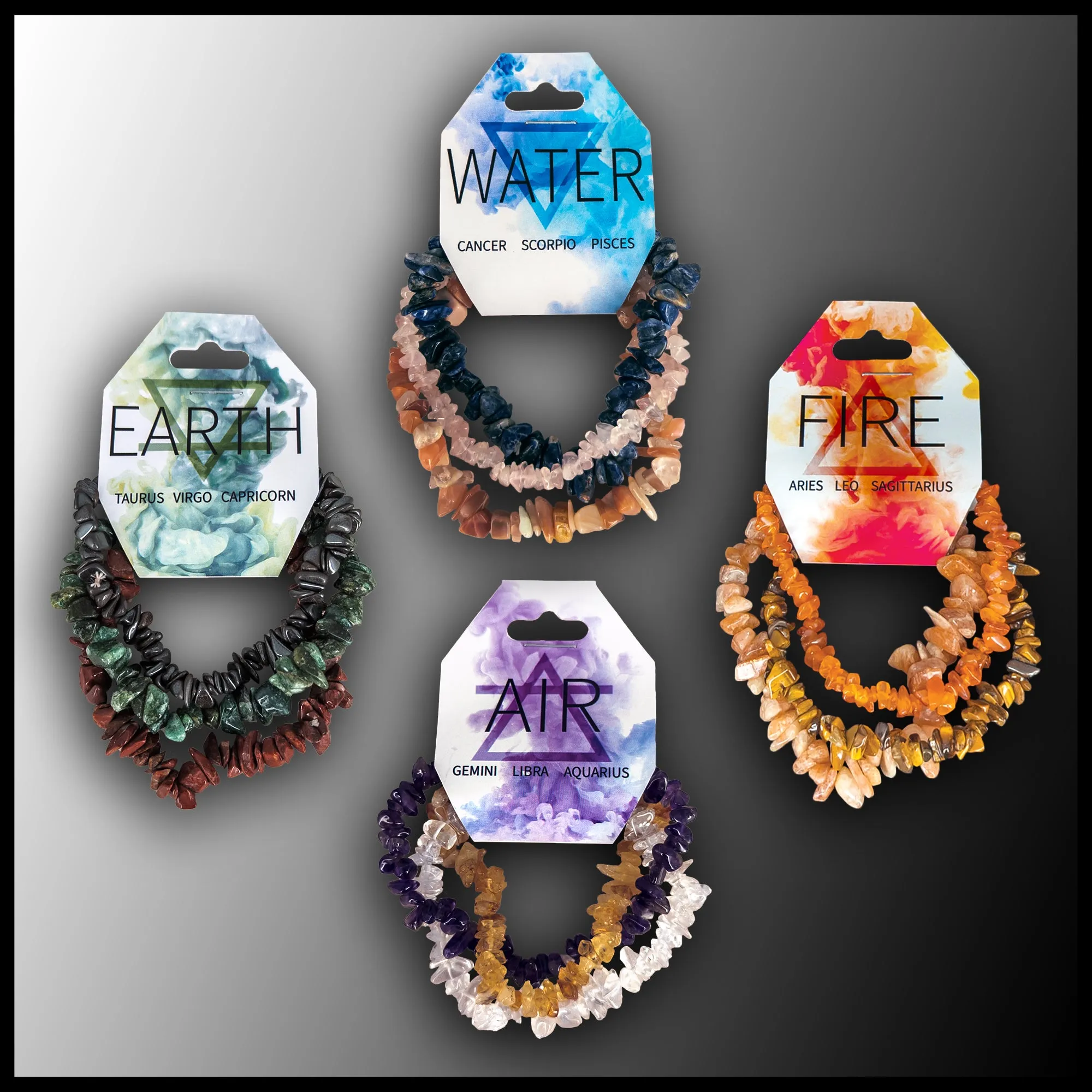 Element Bracelets - Water, Fire, Air, and Earth