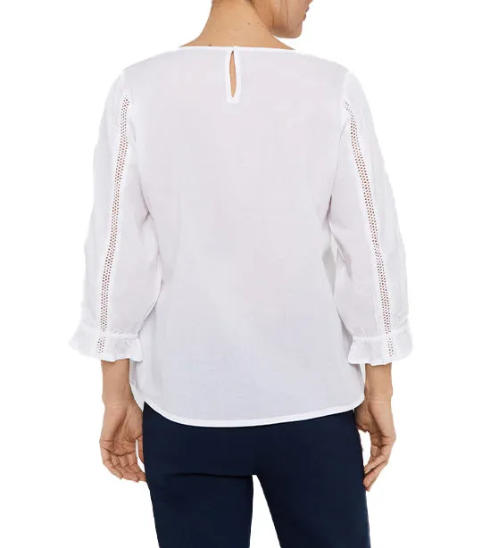 Embroidered Blouse White