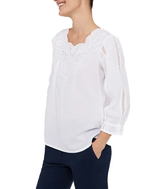 Embroidered Blouse White