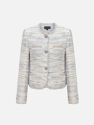 EP YAYING Tweed Chanel-Style Short Jacket