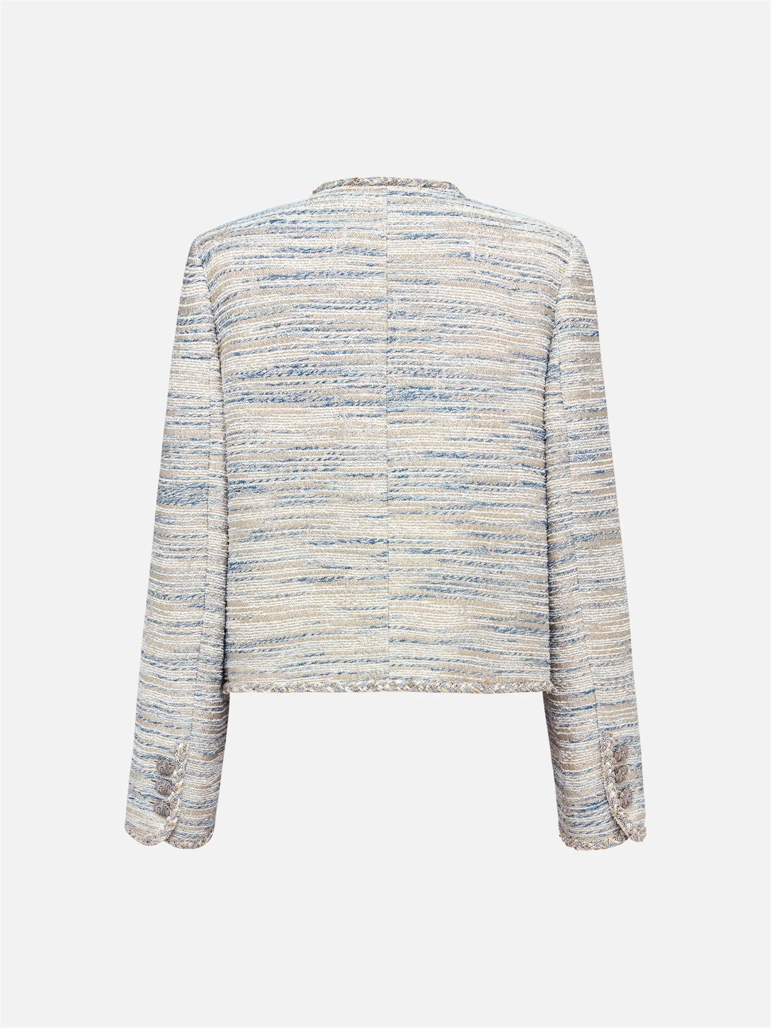 EP YAYING Tweed Chanel-Style Short Jacket