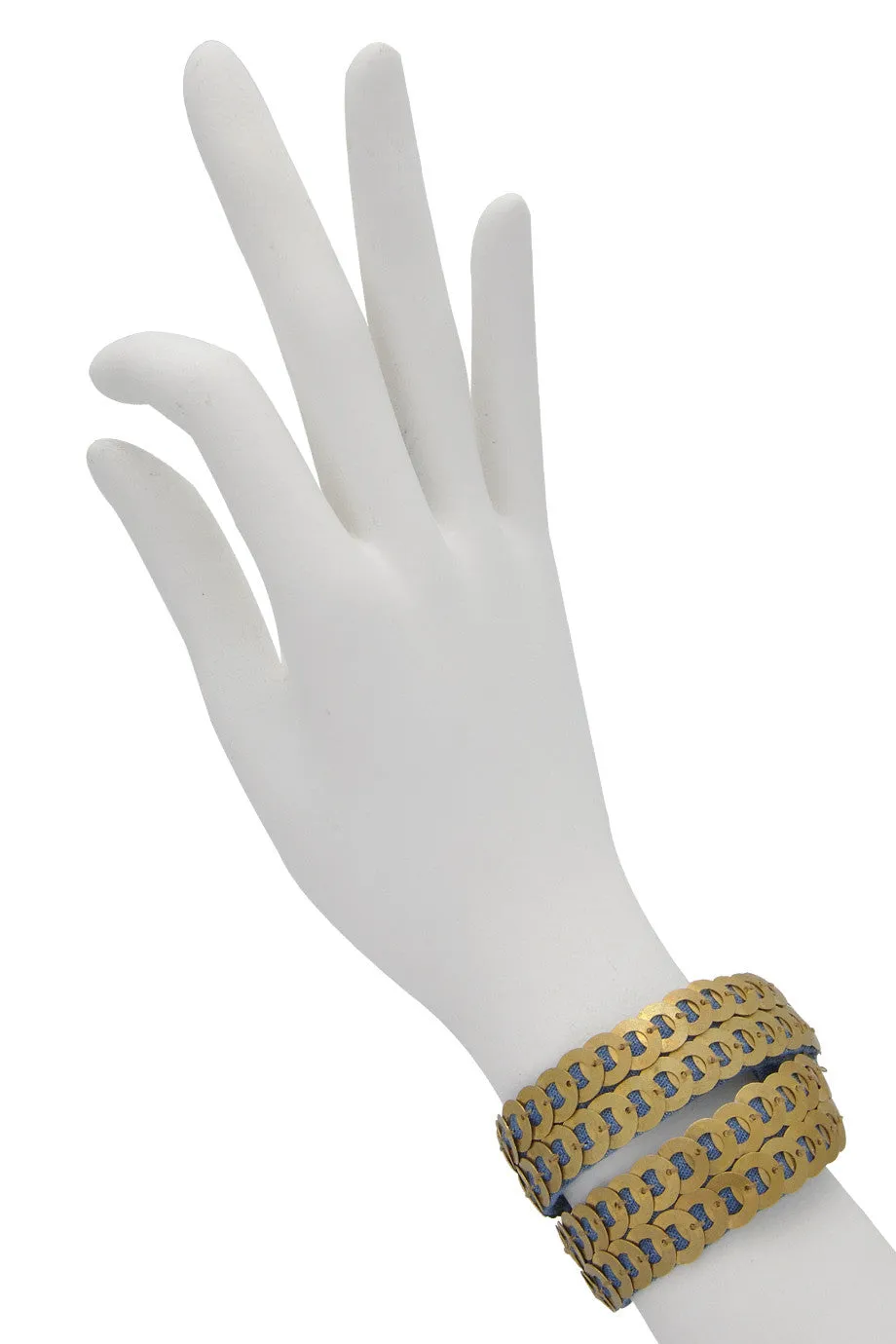 FIONA PAXTON ANABEL Gold Denim Cuff