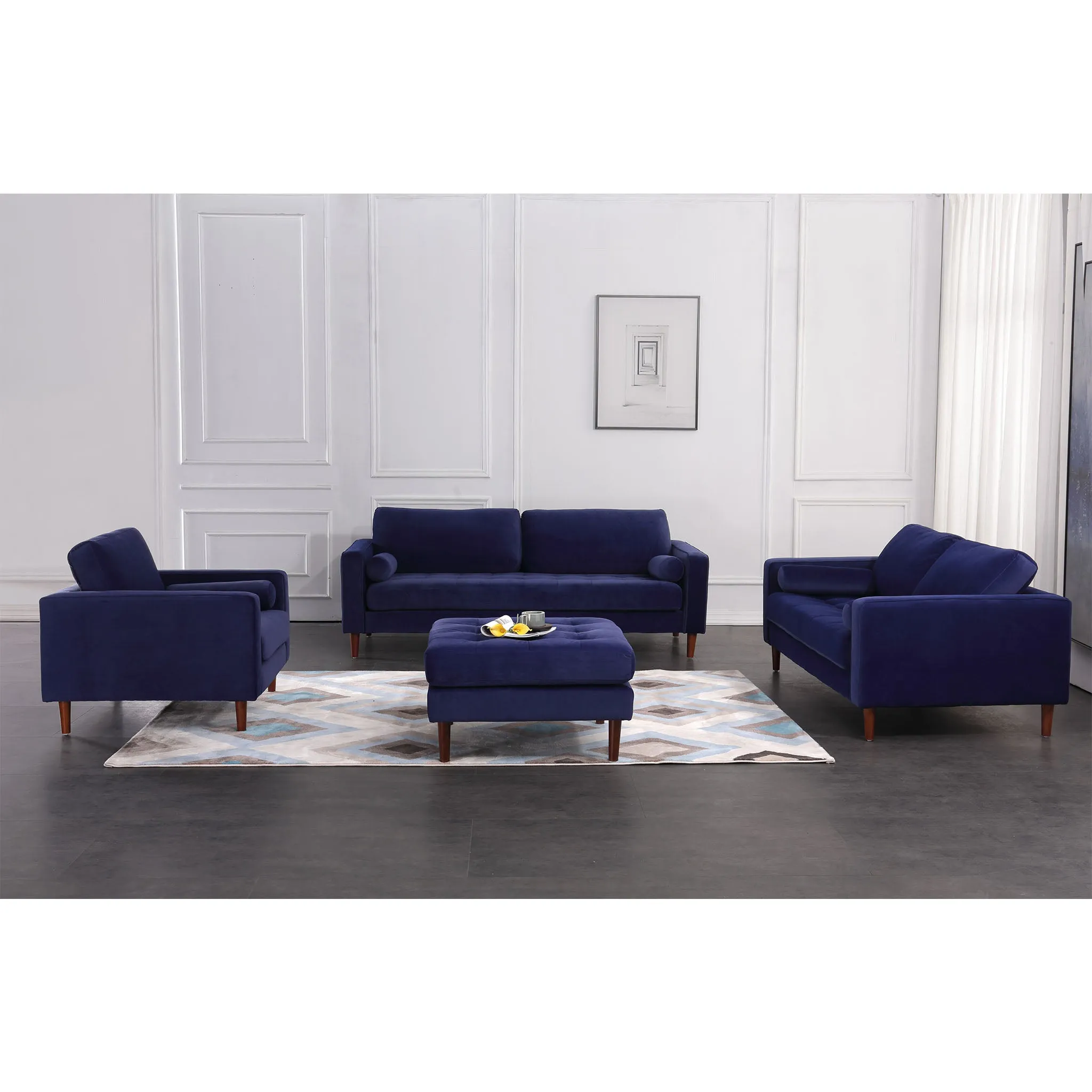 Frederick Modern Contemporary Velvet Sofa