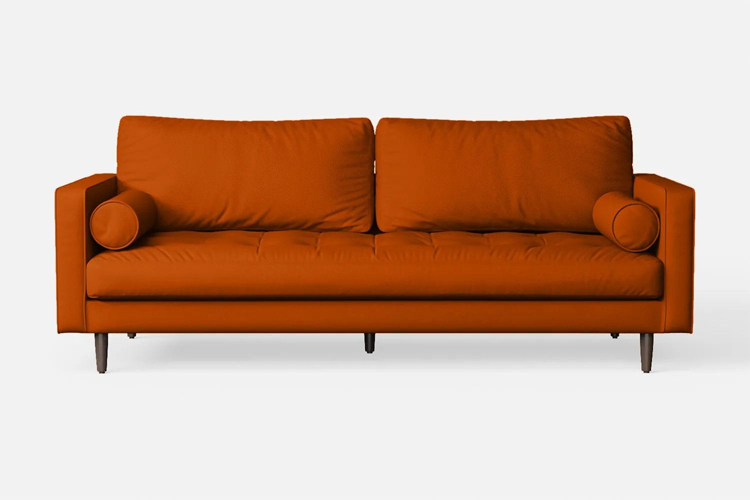 Gela 2 Seater Sofa Orange Leather