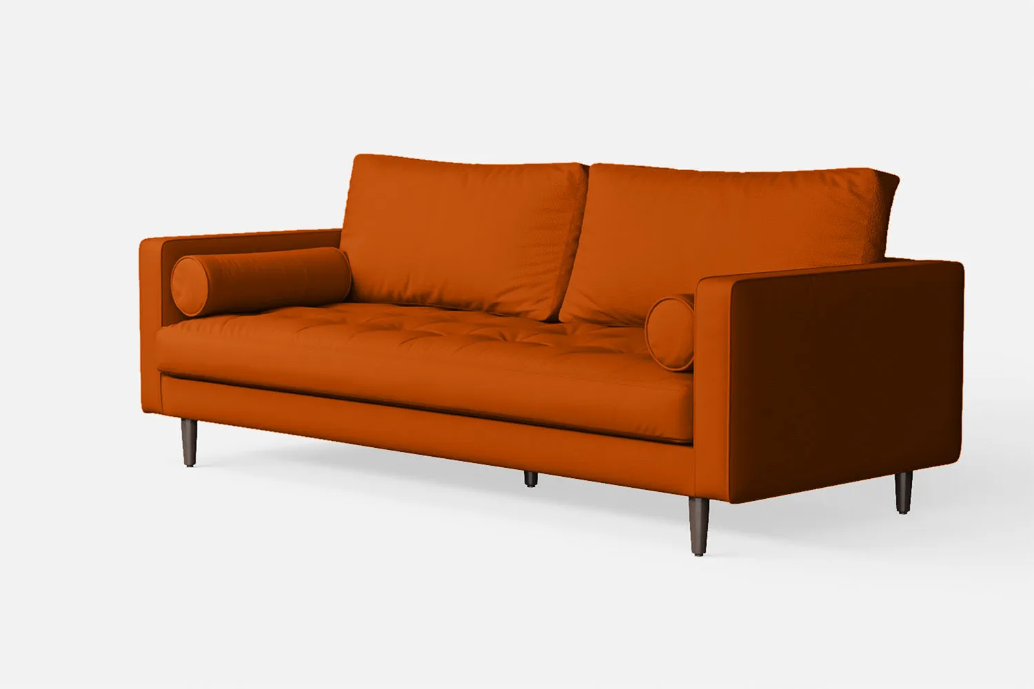 Gela 2 Seater Sofa Orange Leather