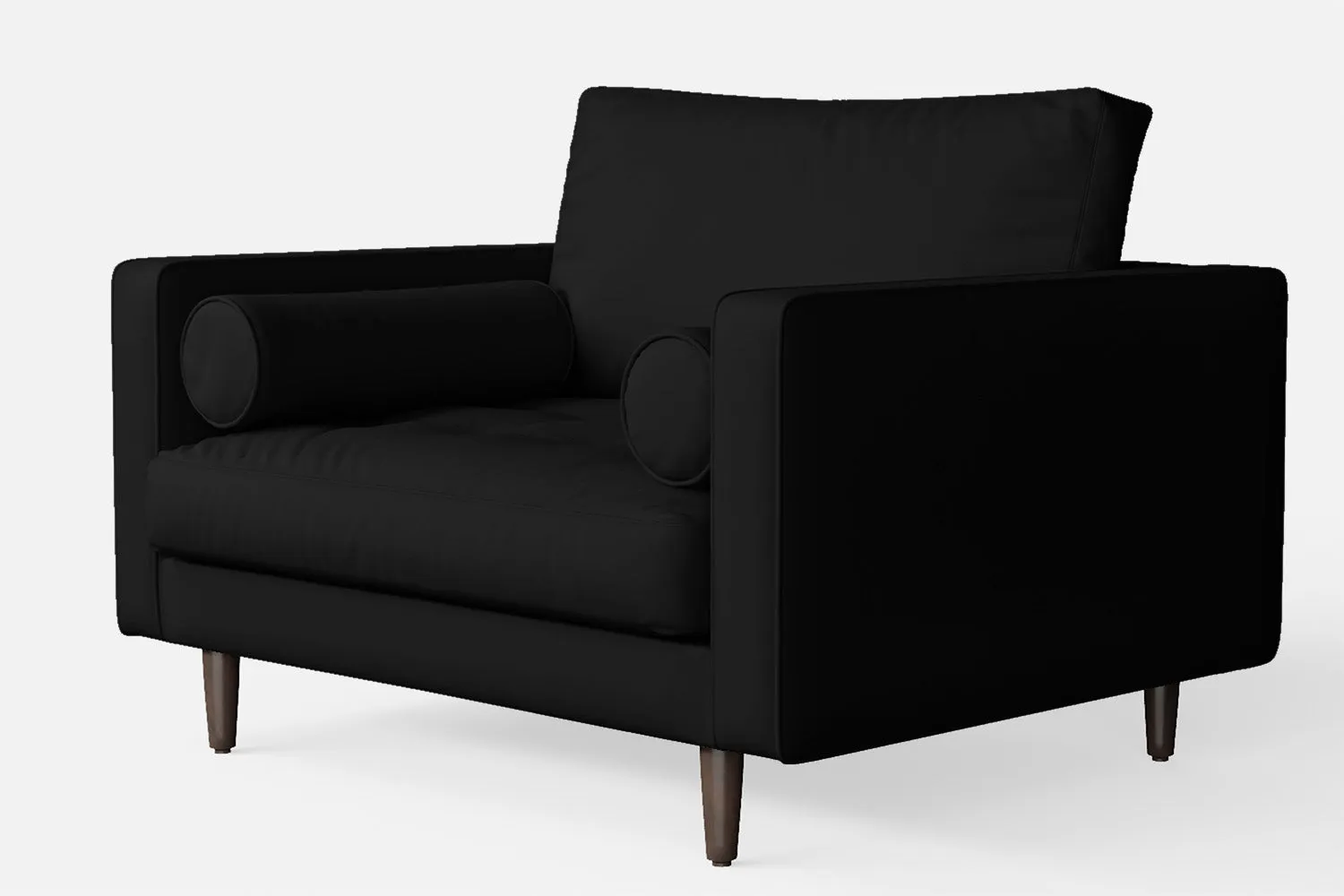 Gela Armchair Black Leather