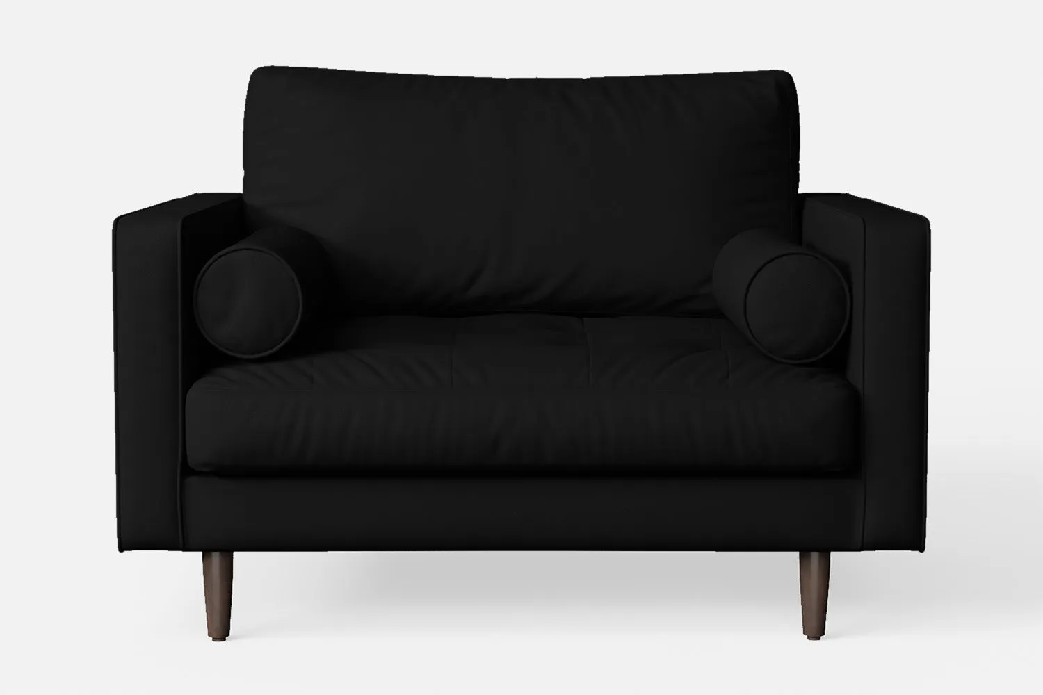 Gela Armchair Black Leather