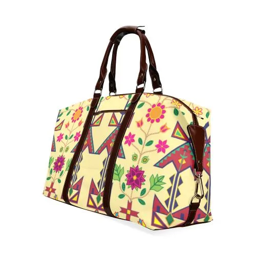 Geometric Floral Spring-Vanilla Classic Travel Bag