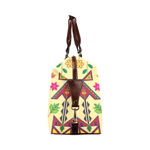 Geometric Floral Spring-Vanilla Classic Travel Bag