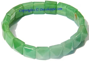 Green Jade bracelet of Pyramid shaped beads