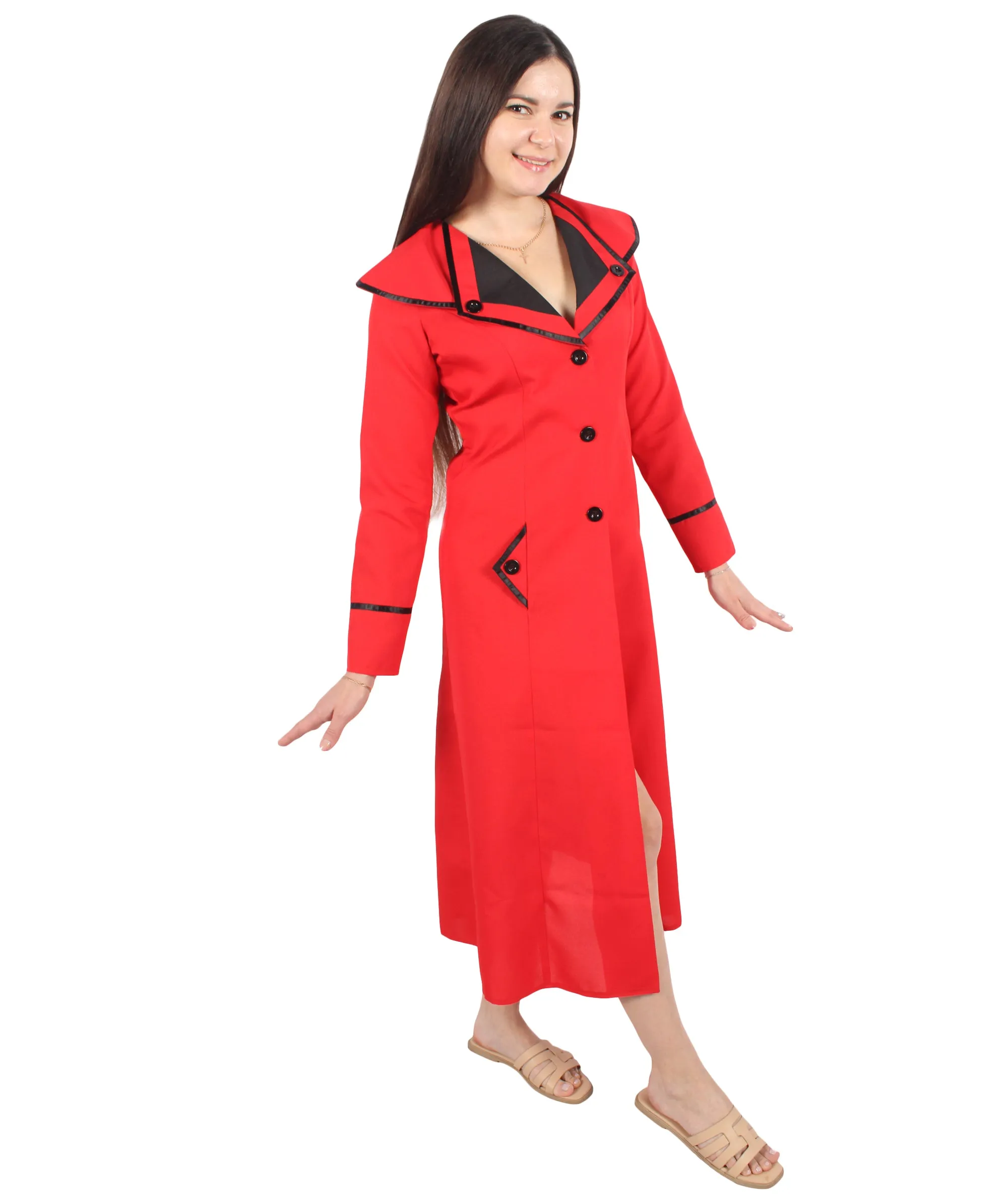 HPO Adult Women's Magical Fantasy Movie Red Dress Costume| Suitable for Halloween| Flame-retardant Synthetic Fabric