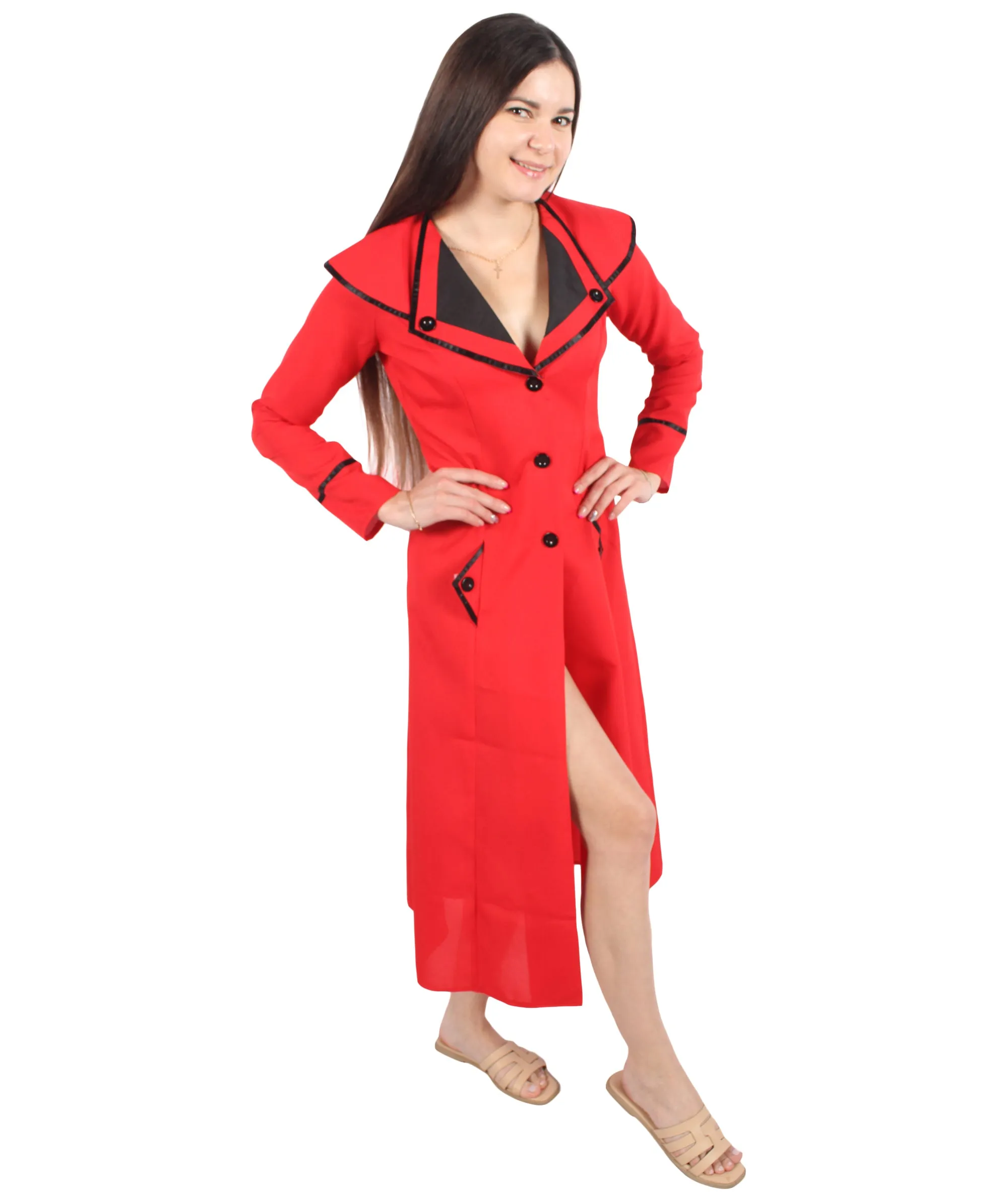 HPO Adult Women's Magical Fantasy Movie Red Dress Costume| Suitable for Halloween| Flame-retardant Synthetic Fabric