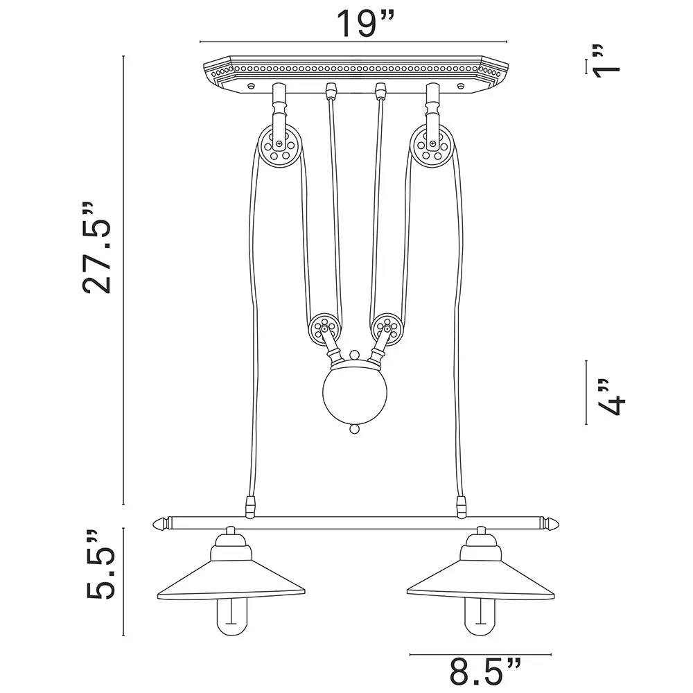 Industrial Modern Innovateous Ceiling Fixture - Silver Polished Steel - 60 watts - 110 volts - UL Listed