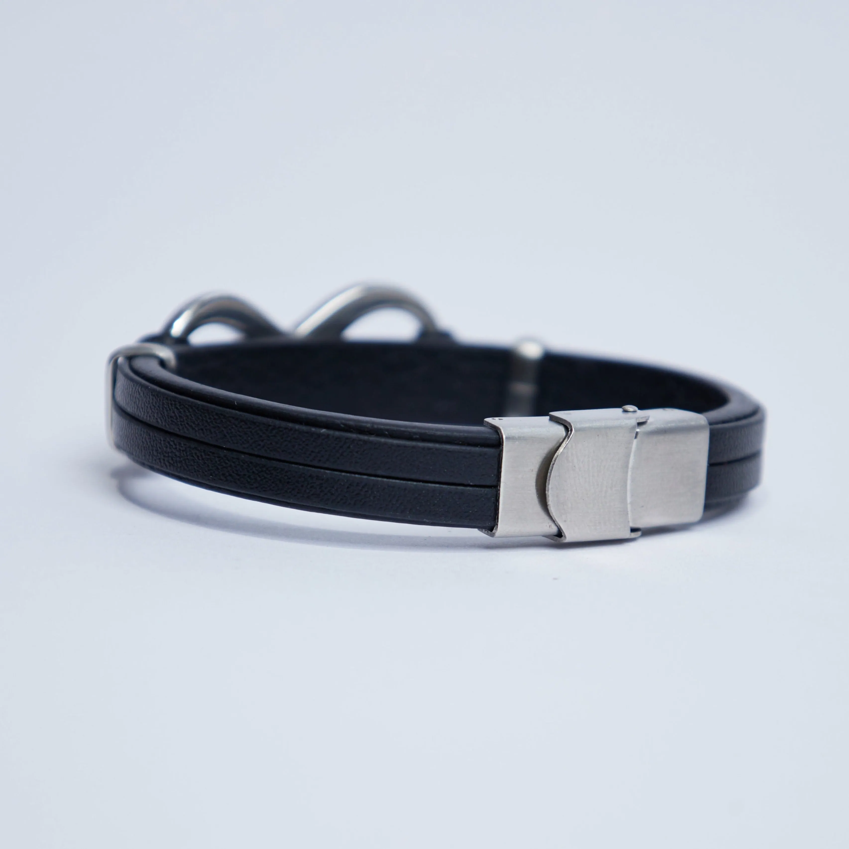 Infinity leather bracelet