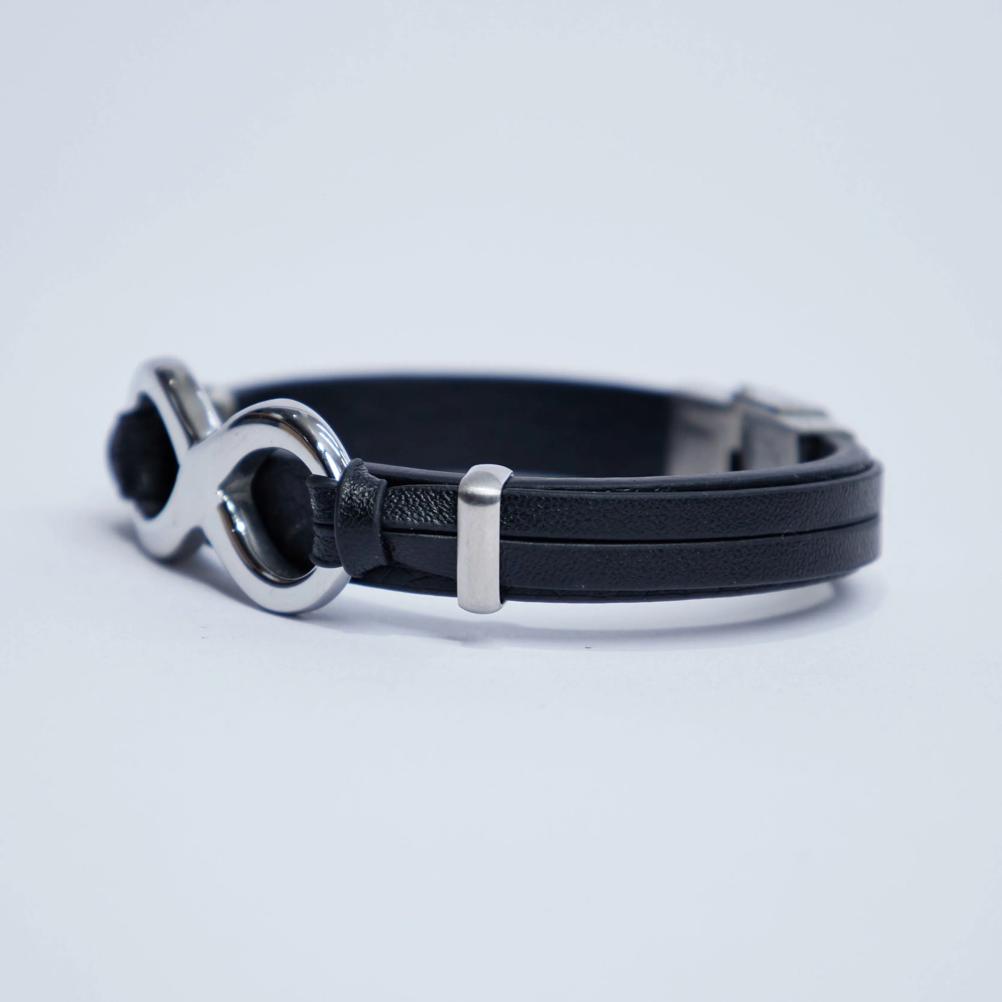 Infinity leather bracelet