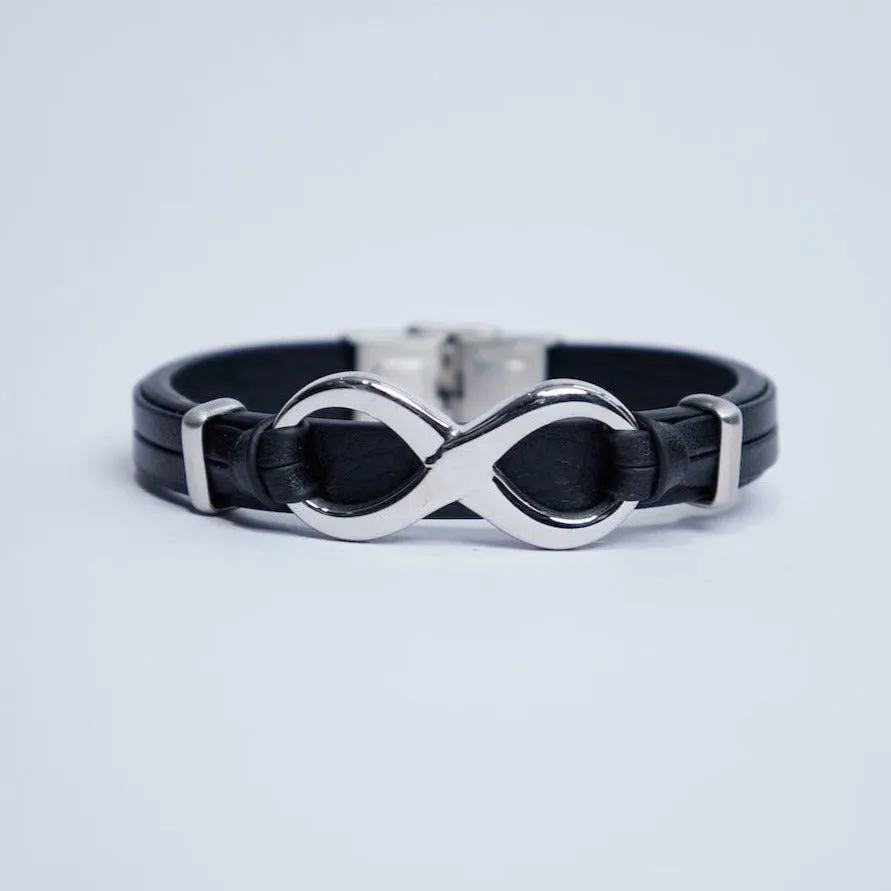 Infinity leather bracelet