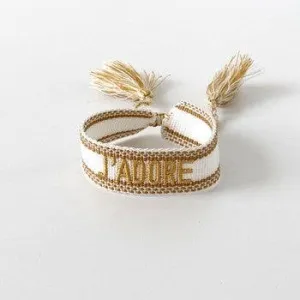 J'ADORE Adjustable Bracelet | White-Gold