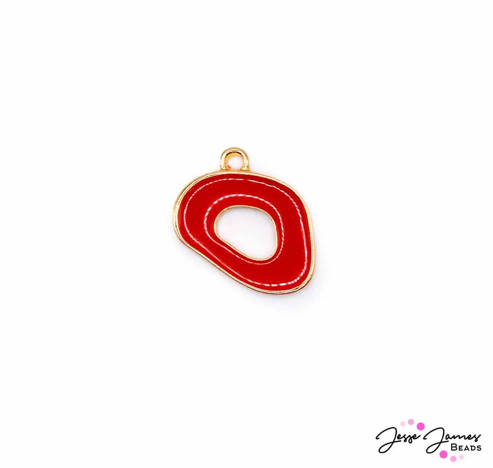 JPhresh Designs Split Open and Melt Donut Charm in Red