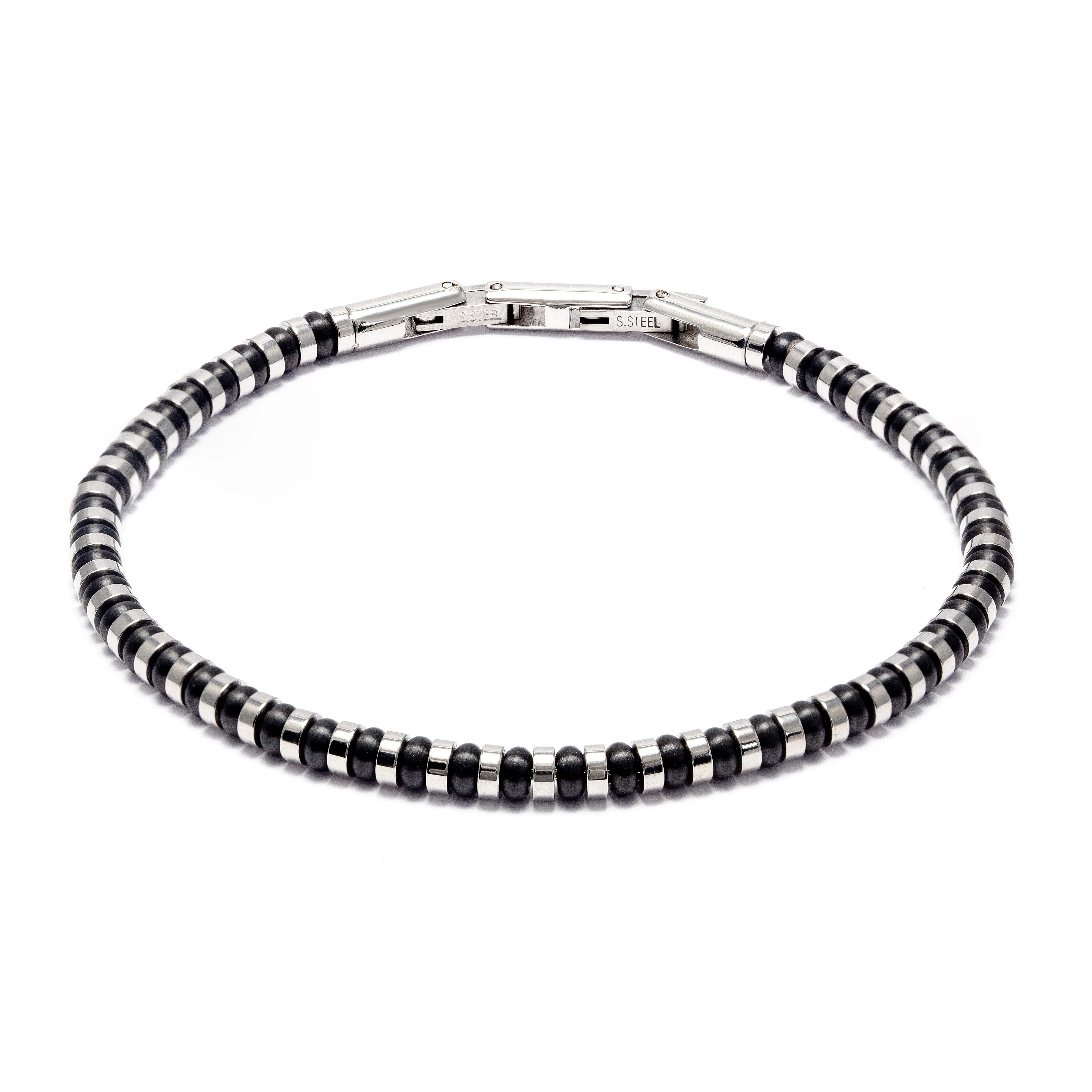 Kartel Black and Silver Beaded Bracelet