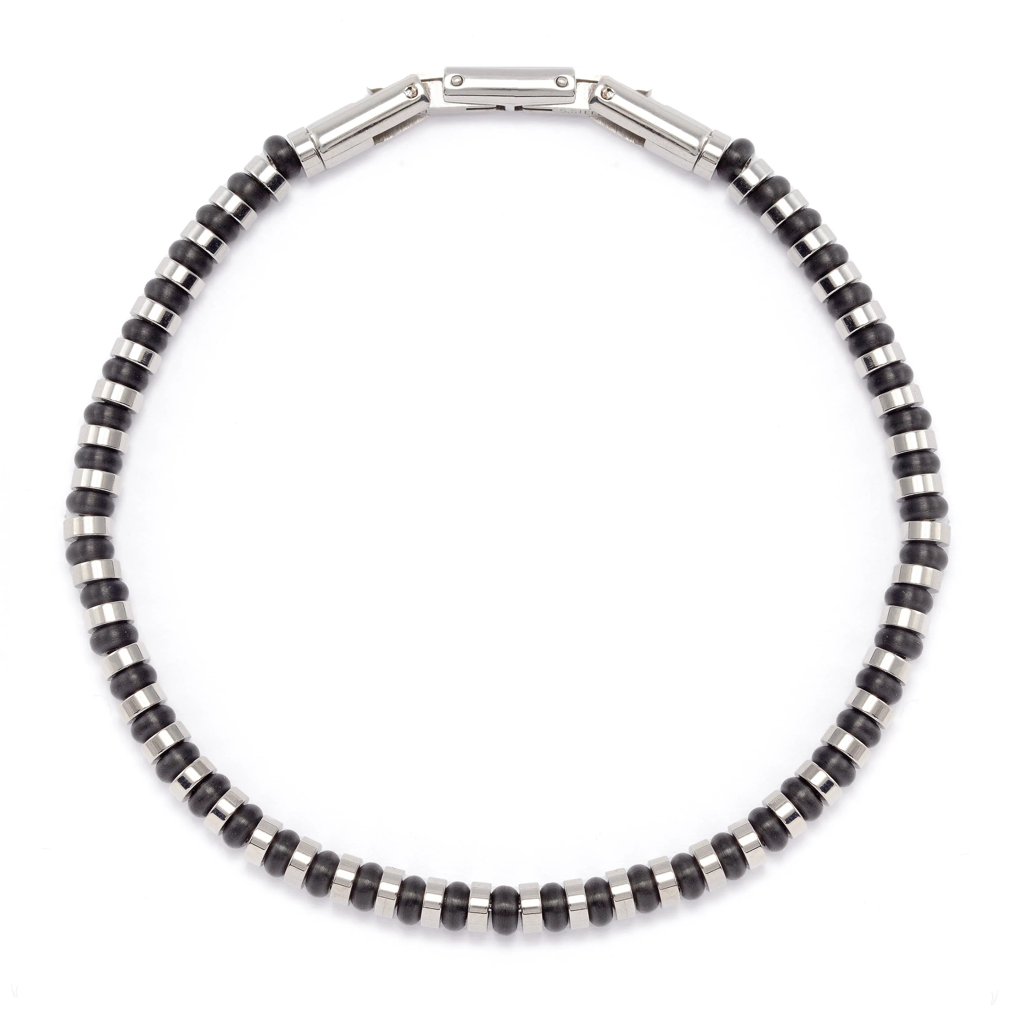 Kartel Black and Silver Beaded Bracelet