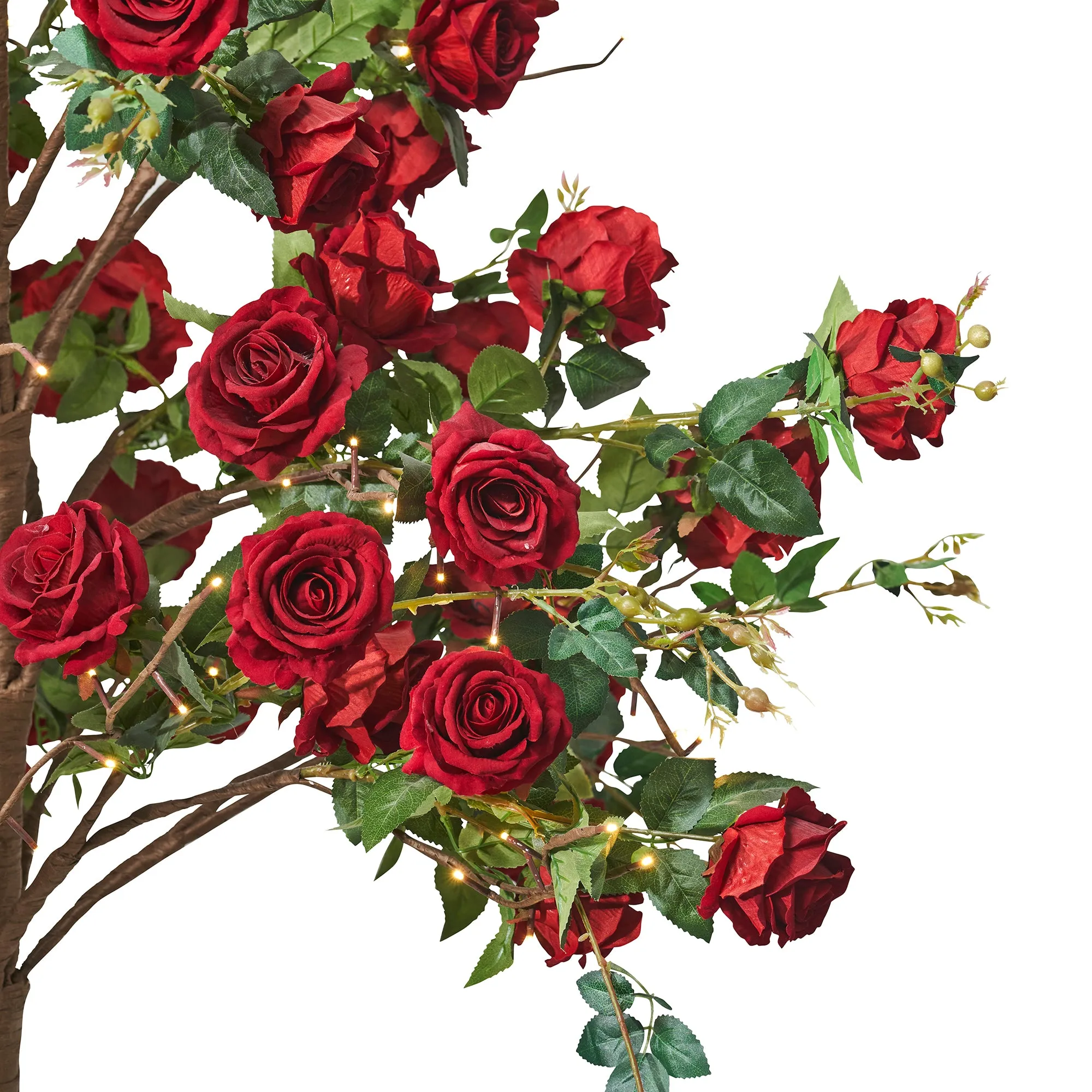 Large Red Rose Tree With  138 Warm White Led