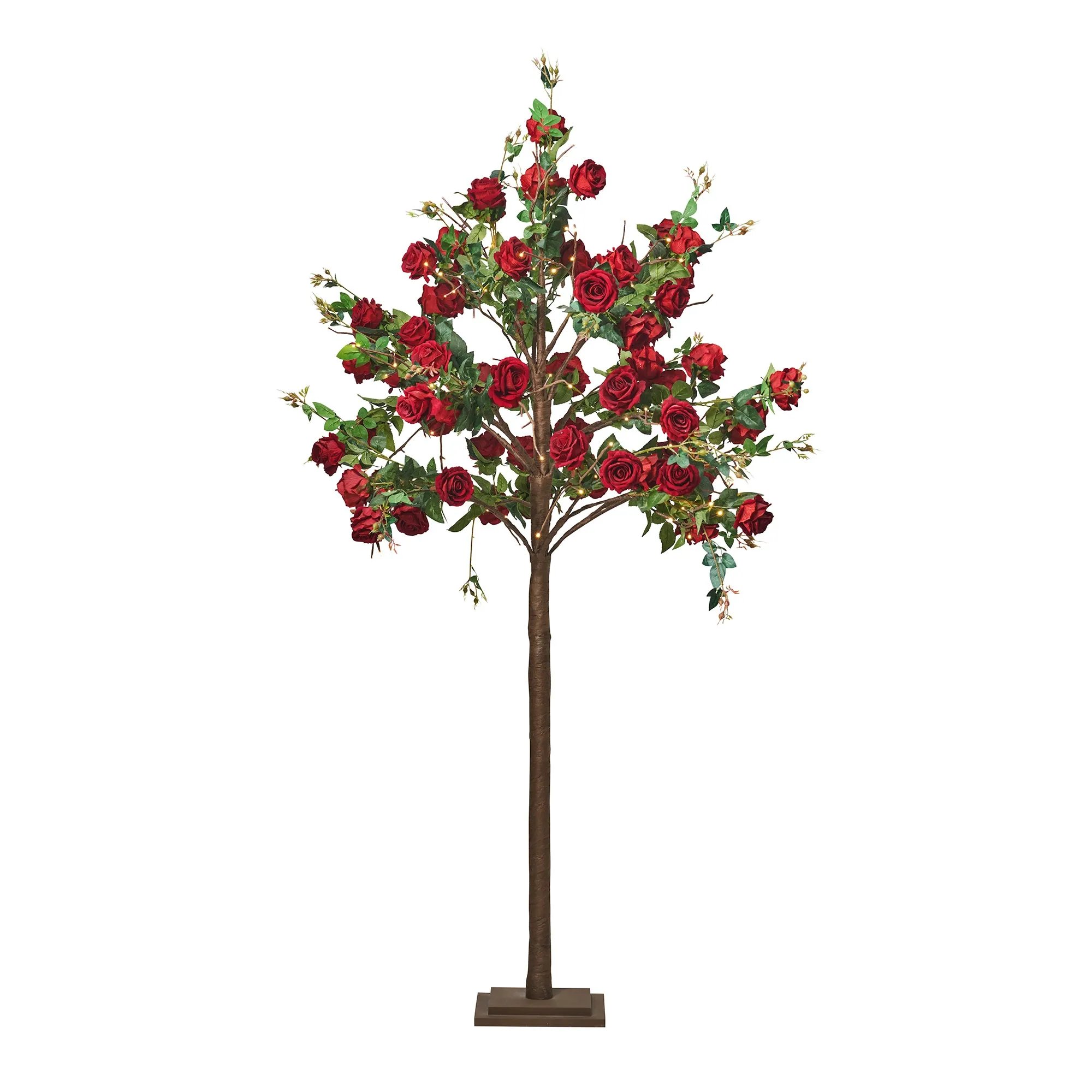 Large Red Rose Tree With  138 Warm White Led