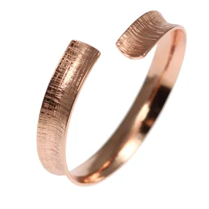 Linen Anticlastic Copper Bangle Bracelet